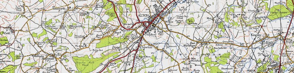 Old map of The Butts in 1940