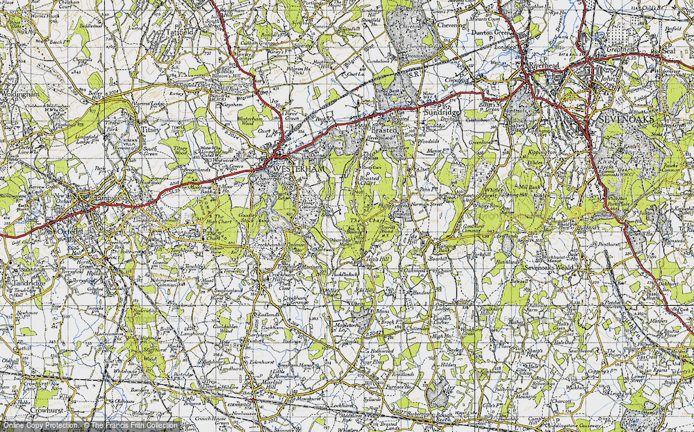Old Map of The Chart, 1946 in 1946
