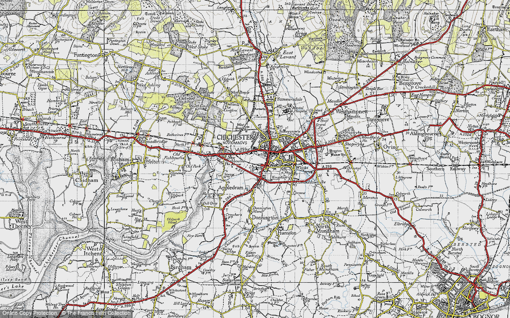 Old Map of The, Close, 1945 in 1945