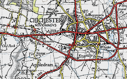 Old map of The, Close in 1945