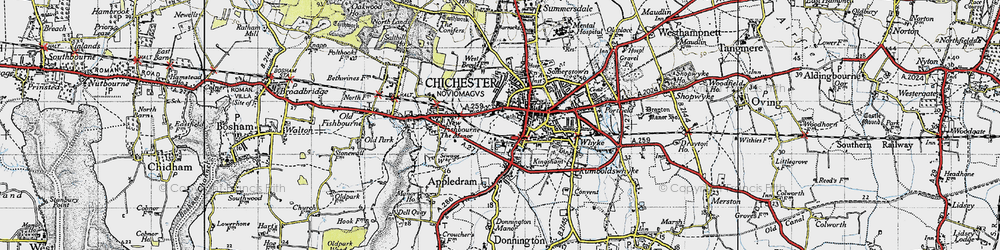 Old map of The, Close in 1945