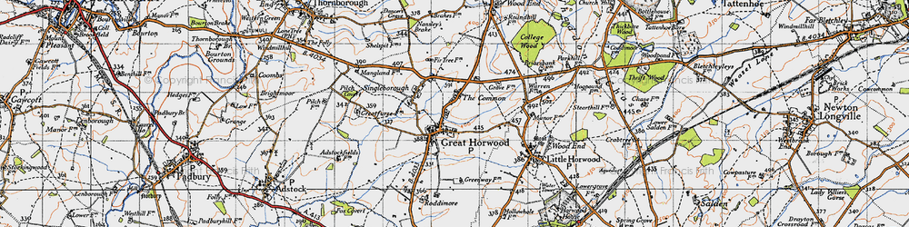 Old map of The Common in 1946