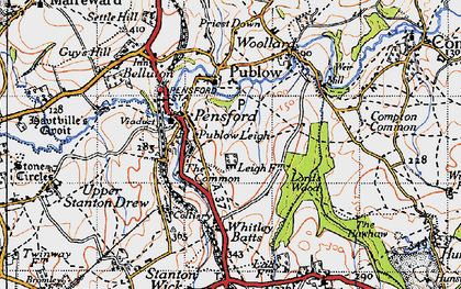 Old map of The Common in 1946