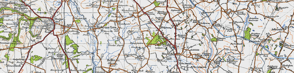 Old map of The Common in 1947