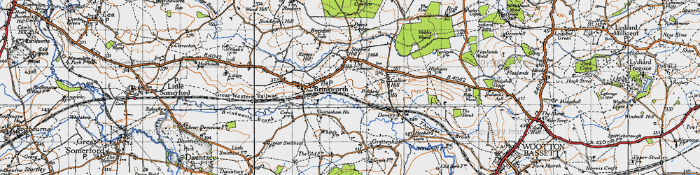 Old map of The Common in 1947