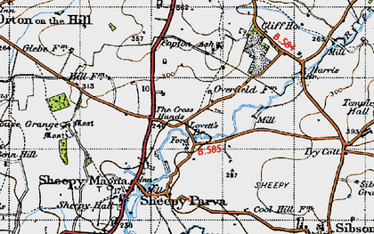 Old map of The Cross Hands in 1946