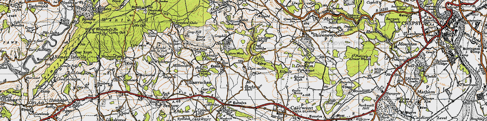 Old map of The Cwm in 1946