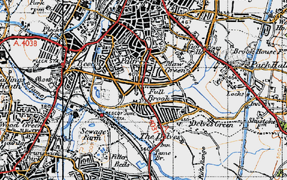 Old map of The Delves in 1946