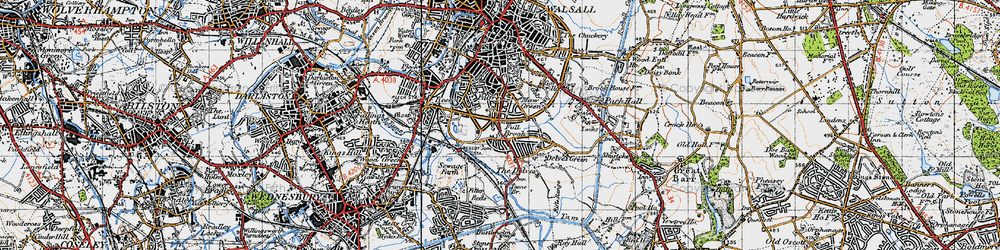 Old map of The Delves in 1946