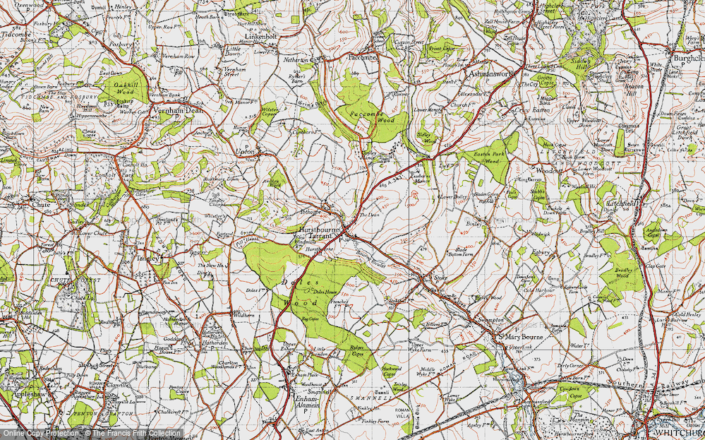 Old Map of The Dene, 1945 in 1945