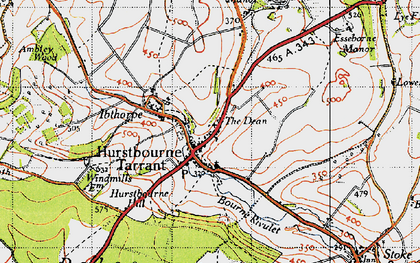 Old map of The Dene in 1945