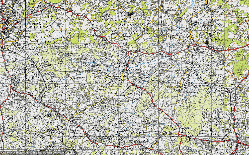 Old Map of The Down, 1946 in 1946