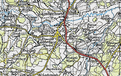Old map of Wiskett's Wood in 1946