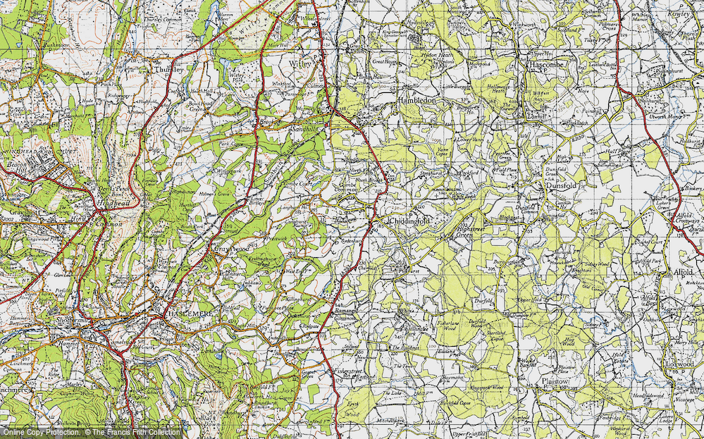 Old Map of The Downs, 1940 in 1940
