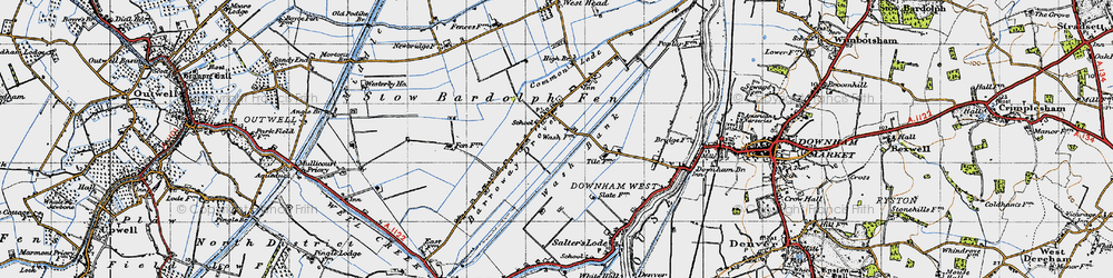Old map of The Drove in 1946