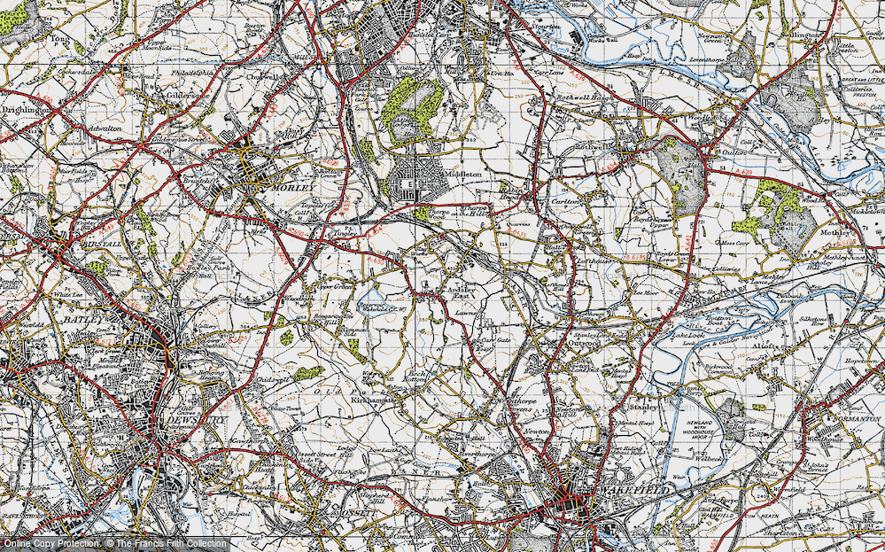 Old Map of The Fall, 1947 in 1947