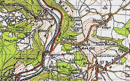Old map of The Fence in 1946