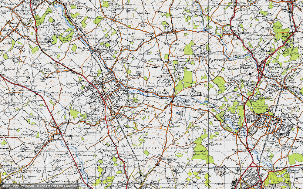 Old Map of The Folly, 1946 in 1946