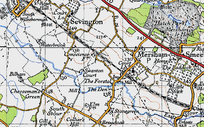 Old map of The Forstal in 1940