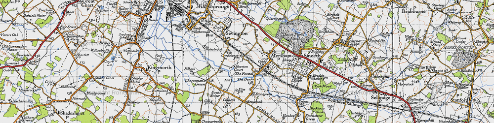 Old map of The Forstal in 1940