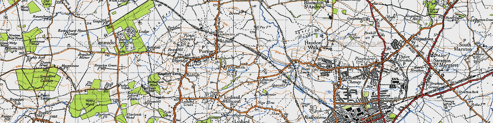 Old map of The Fox in 1947