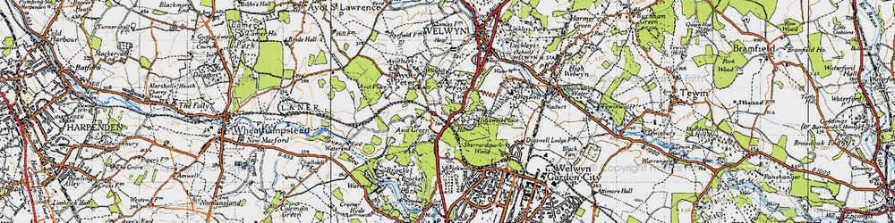 Old map of The Frythe in 1946