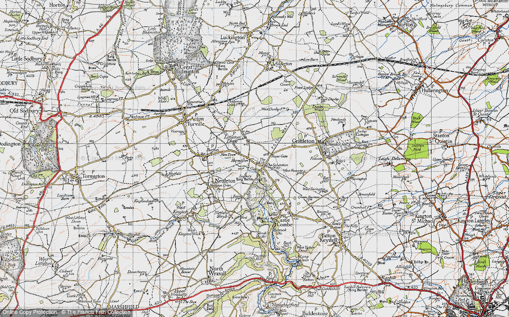 Old Map of The Gibb, 1946 in 1946