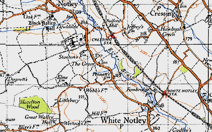 Old map of The Green in 1945