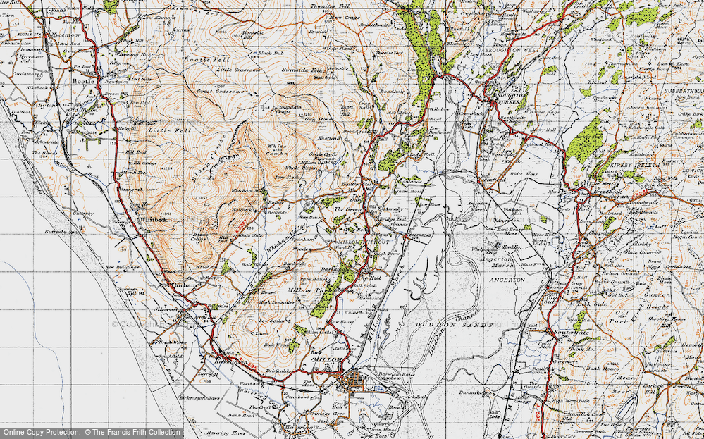 Old Map of Historic Map covering White Combe in 1947