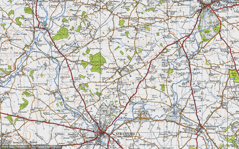 Old Map of The Green, 1947 in 1947