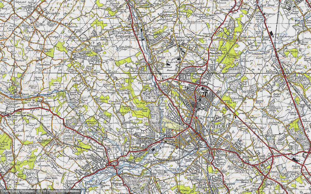Old Map of Historic Map covering Grove Mill, The in 1946