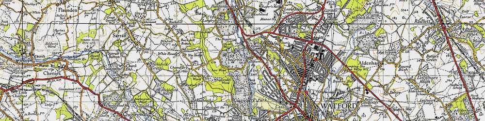 Old map of The Grove in 1946