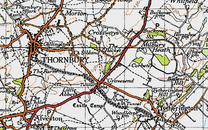 Old map of The Hacket in 1946