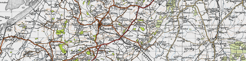 Old map of The Hacket in 1946