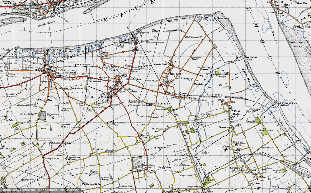 Old Map of The Hallands, 1947 in 1947