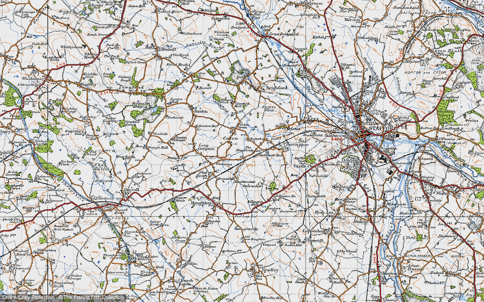 Old Map of The Handfords, 1946 in 1946