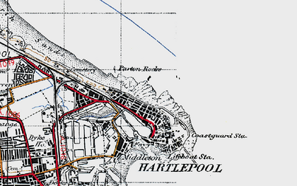 Old map of The Headland in 1947