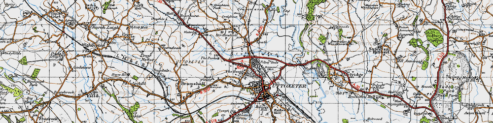 Old map of The Heath in 1946