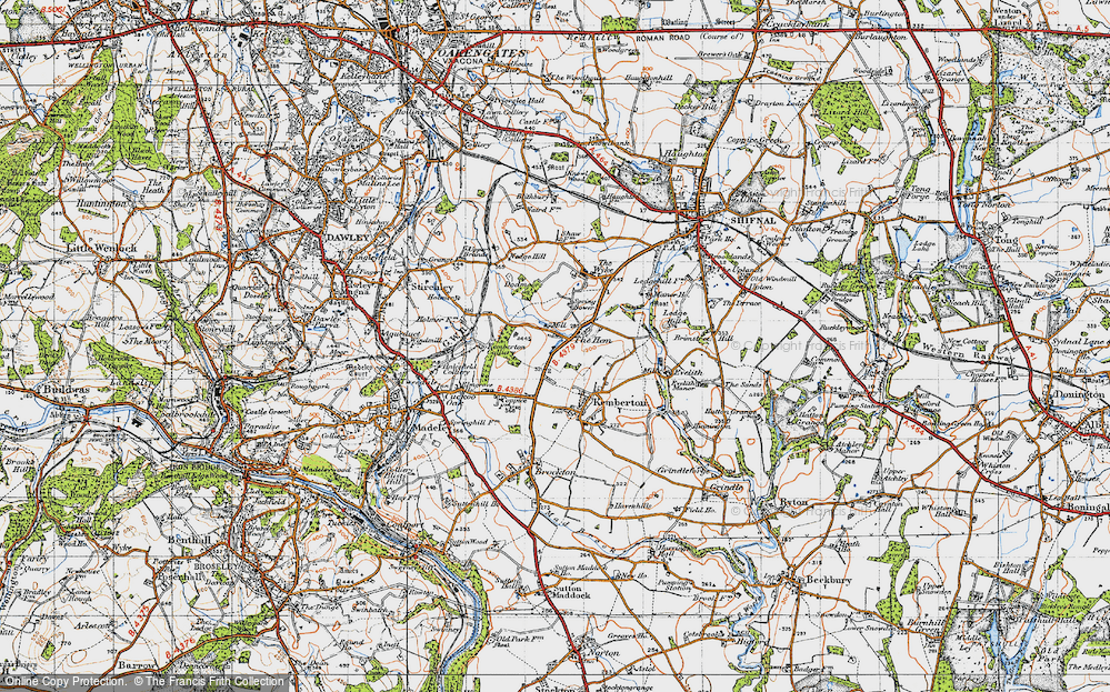 Old Map of The Hem, 1946 in 1946