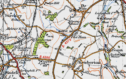 Old map of The Hem in 1946