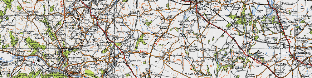 Old map of The Hem in 1946