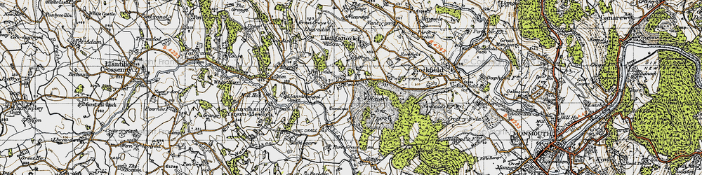 Old map of The Hendre in 1947