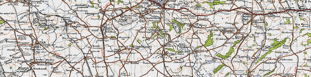Old map of The Herberts in 1947