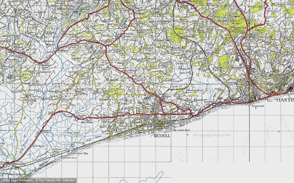 Old Map of The Highlands, 1940 in 1940