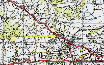Old map of The Highlands in 1940