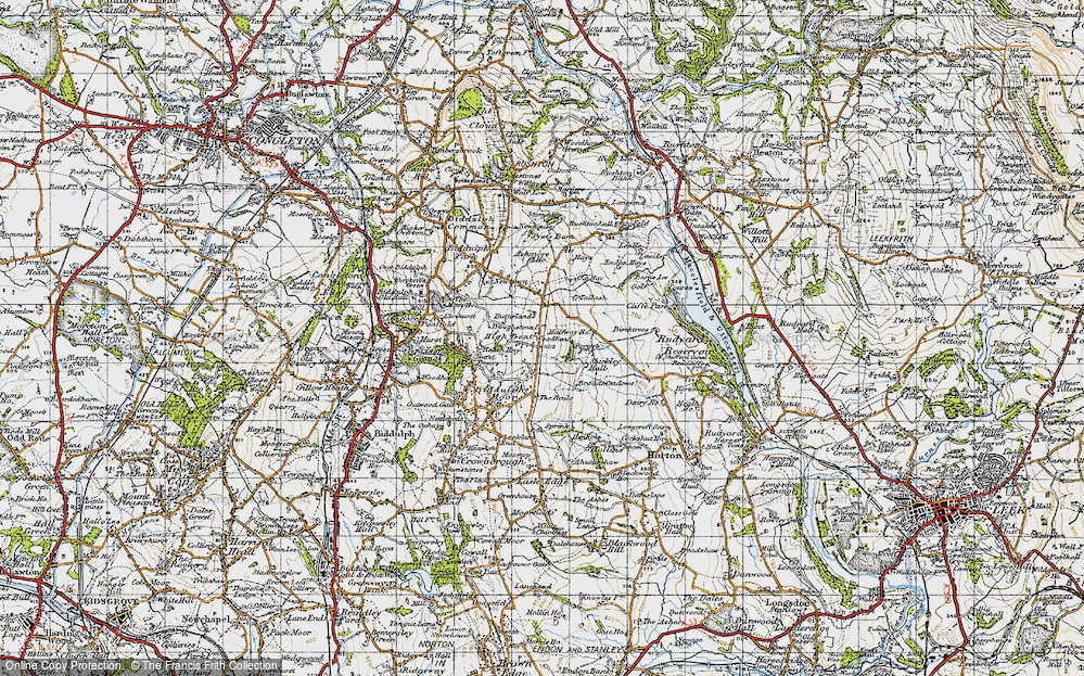 Old Map of The Hollands, 1947 in 1947