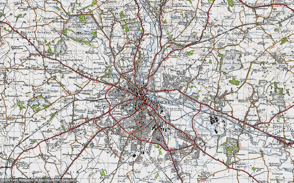 Old Map of The Holmes, 1946 in 1946