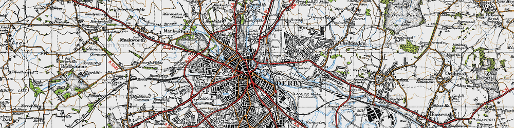 Old map of The Holmes in 1946