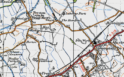 Old map of The Humbers in 1946