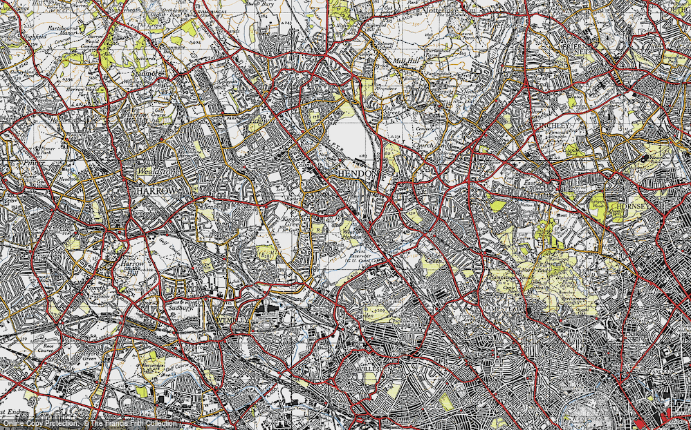 Old Map of The Hyde, 1945 in 1945